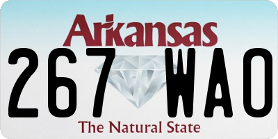 AR license plate 267WAO