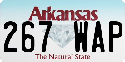 AR license plate 267WAP