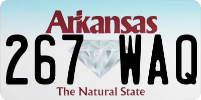AR license plate 267WAQ