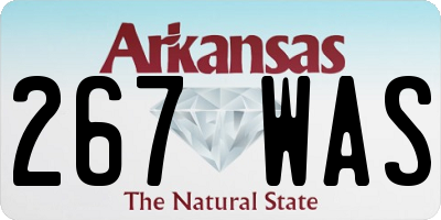 AR license plate 267WAS