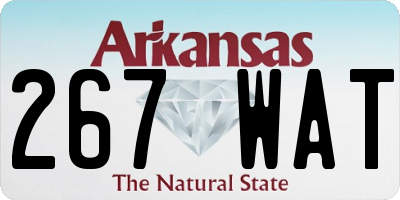 AR license plate 267WAT
