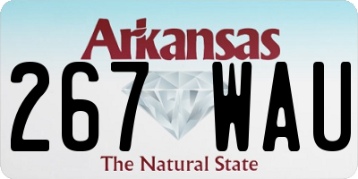AR license plate 267WAU
