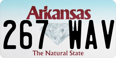 AR license plate 267WAV