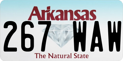 AR license plate 267WAW