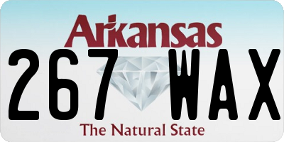 AR license plate 267WAX