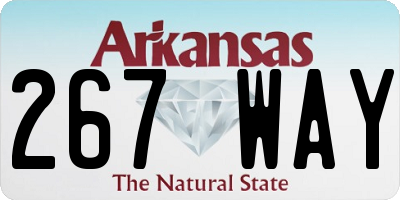 AR license plate 267WAY
