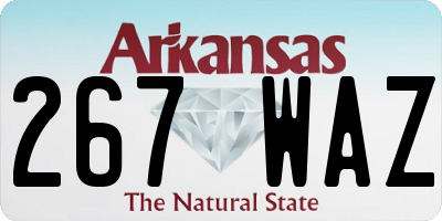 AR license plate 267WAZ