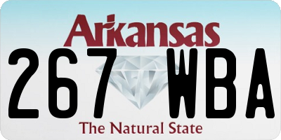 AR license plate 267WBA