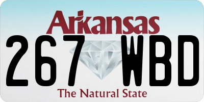 AR license plate 267WBD