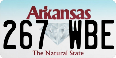 AR license plate 267WBE