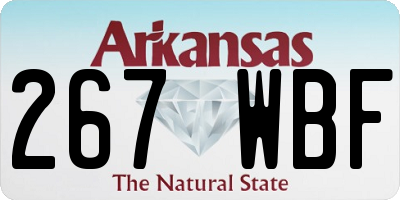 AR license plate 267WBF