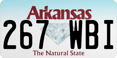 AR license plate 267WBI