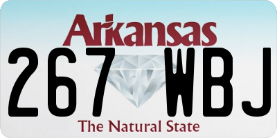 AR license plate 267WBJ