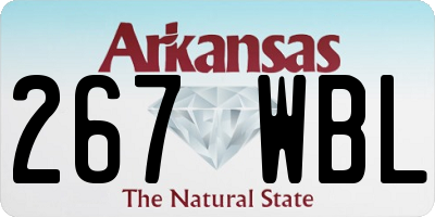 AR license plate 267WBL