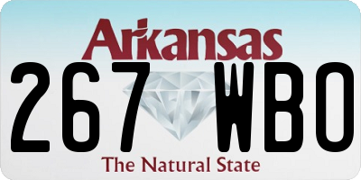 AR license plate 267WBO