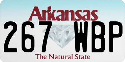AR license plate 267WBP