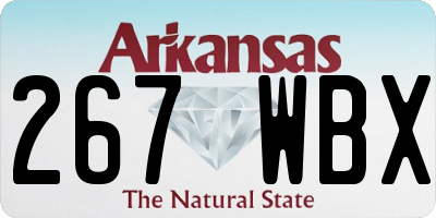 AR license plate 267WBX