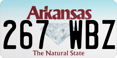 AR license plate 267WBZ