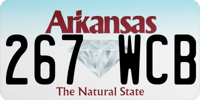 AR license plate 267WCB