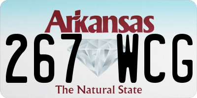 AR license plate 267WCG