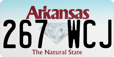 AR license plate 267WCJ