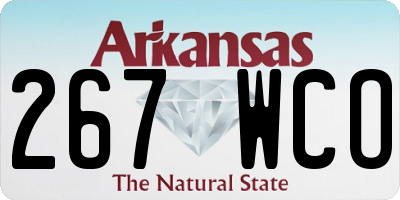AR license plate 267WCO
