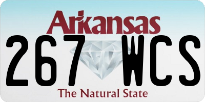 AR license plate 267WCS