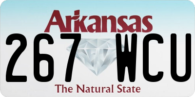 AR license plate 267WCU