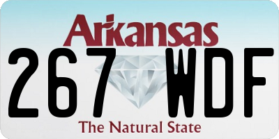 AR license plate 267WDF