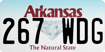 AR license plate 267WDG