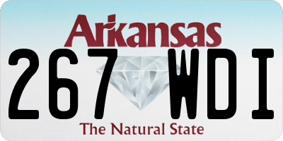 AR license plate 267WDI