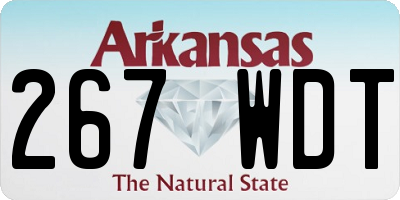 AR license plate 267WDT