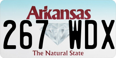 AR license plate 267WDX