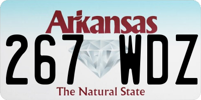 AR license plate 267WDZ