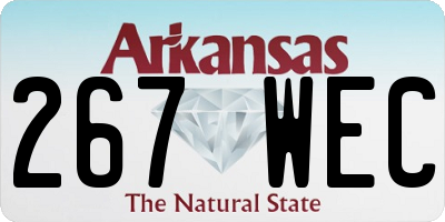AR license plate 267WEC