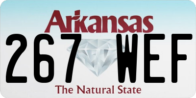AR license plate 267WEF
