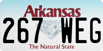 AR license plate 267WEG