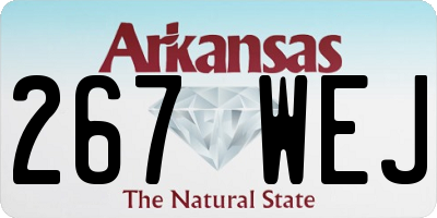 AR license plate 267WEJ
