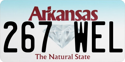 AR license plate 267WEL