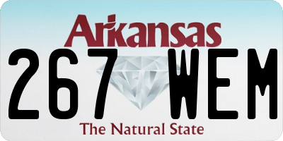 AR license plate 267WEM