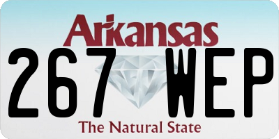 AR license plate 267WEP