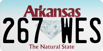 AR license plate 267WES