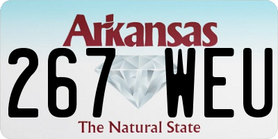 AR license plate 267WEU