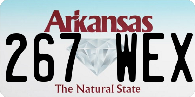 AR license plate 267WEX