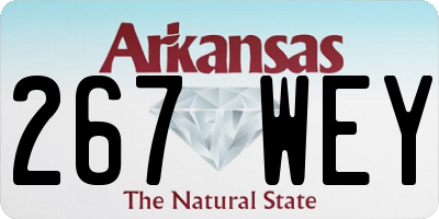 AR license plate 267WEY