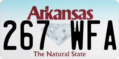 AR license plate 267WFA
