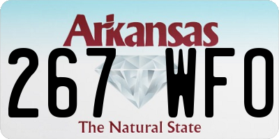 AR license plate 267WFO