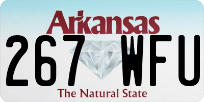 AR license plate 267WFU