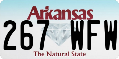 AR license plate 267WFW
