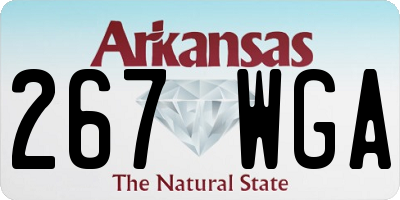 AR license plate 267WGA